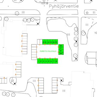 Autopaikka, purettu palotalo, Pyhäjärventie